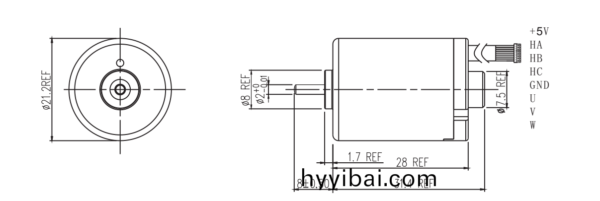 OT-2128無刷電機|捲髮棒電機|電動工具馬達|電推子(zi)電機|微(wei)電(dian)機-萬至達電機(ji)