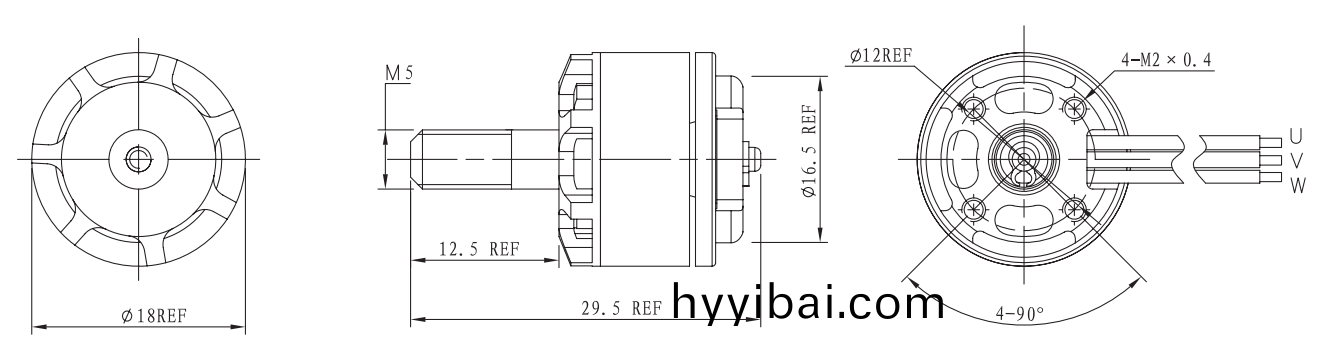OT-EM1816無人機電機|雲檯電機|航糢電機|無刷電機-萬至(zhi)達電機