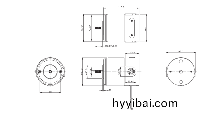 OT-90T14-A01有刷電(dian)機_電動手鋸電機_園藝工具電機-萬至達(da)電(dian)機