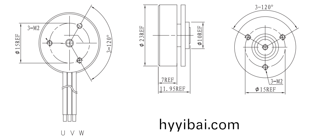OT-EM2312直流無(wu)刷電機|無(wu)人機雲檯電機|雲檯電機-萬至達電機