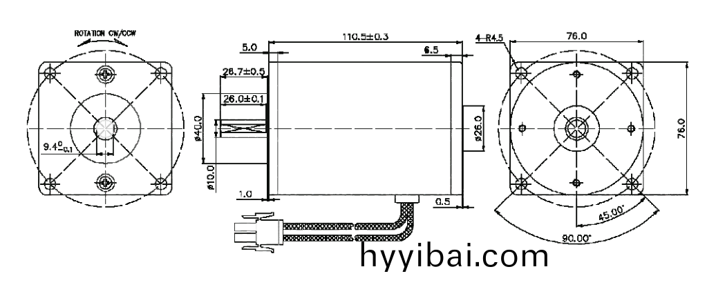 OT-RK-5340PH-6717-136.5有刷電機_縫紉機電機_水泵(beng)電機_充氣泵電機-萬至達電機