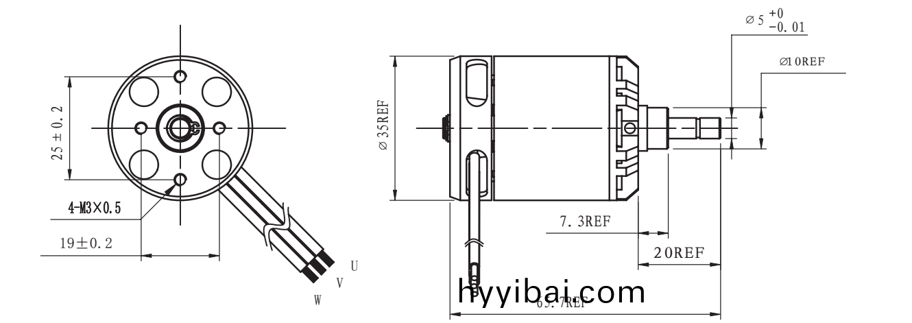 OT-EM3548無(wu)刷電機|無人機電(dian)機|水泵電機|風扇電機|電動工具電機|雨刷器電(dian)機(ji)-萬至達電機