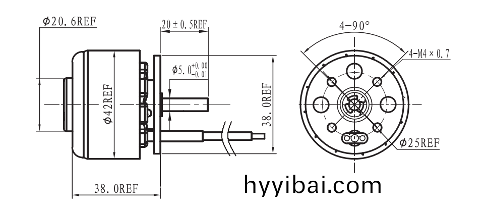 OT-EM4238無刷電機|註射泵電機|跑步機電機|直流無刷電機-萬至達電機