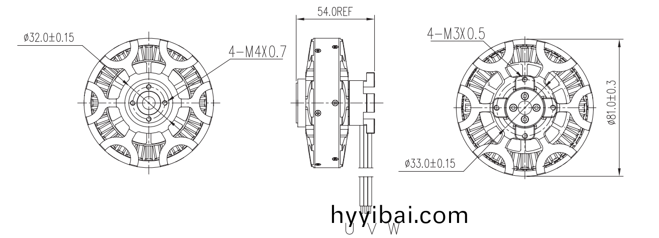 OT-EM8126無刷電(dian)機|無人機電(dian)機|工業微型(xing)電機|遙控飛機電機|直流無刷電機(ji)-萬至達電機