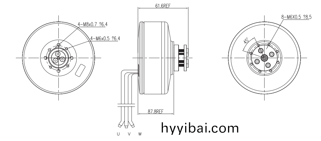 OT-EM9045無刷(shua)電機|植保機電機|工業微型電機|無人機電機-萬至(zhi)達(da)電機