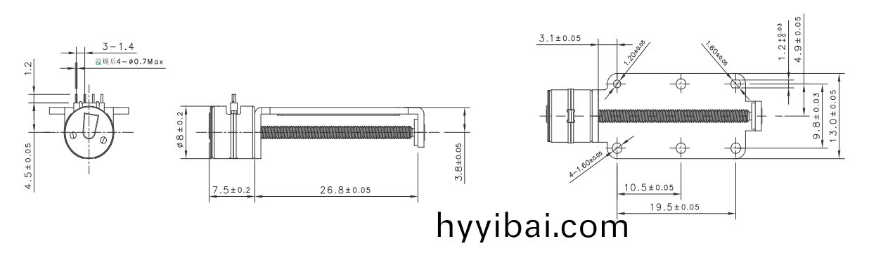OT-SM08L-595步進電機_攝像(xiang)機電機_絲桿(gan)步進電機_微型電機-萬至達電機