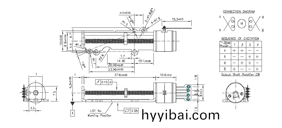 OT-SM10L-258步進電(dian)機(ji)_手機攝像頭陞降電機_微型打印機電機-萬(wan)至達(da)電機