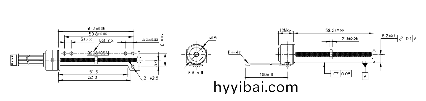 OT-SM15L-026絲桿步(bu)進電機|帶絲(si)桿電機|絲桿電機(ji)廠(chang)傢|光驅電機-萬(wan)至達電機