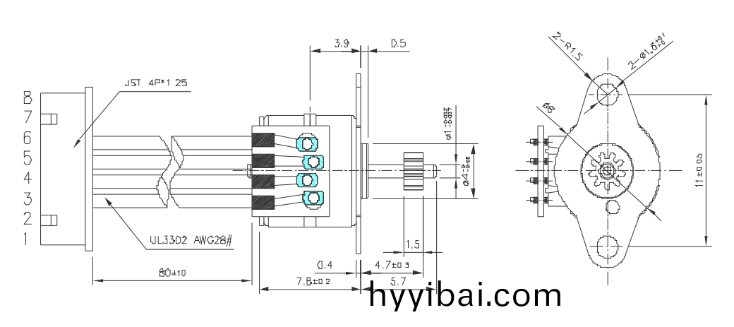 OT-SM08P-010步(bu)進電機(ji)|監(jian)控攝像頭(tou)電機|雲檯電(dian)機|攝像機電機-萬至達電機(ji)