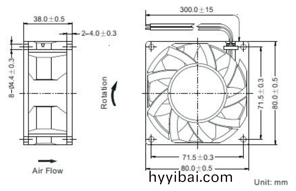 OT-EF8038風扇電機|無刷電機|風扇電機廠傢-萬至(zhi)達電機
