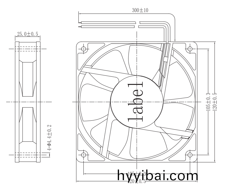 OT-EF12025-EC無刷(shua)電機|風扇電機|直流無刷電機-萬(wan)至達電機