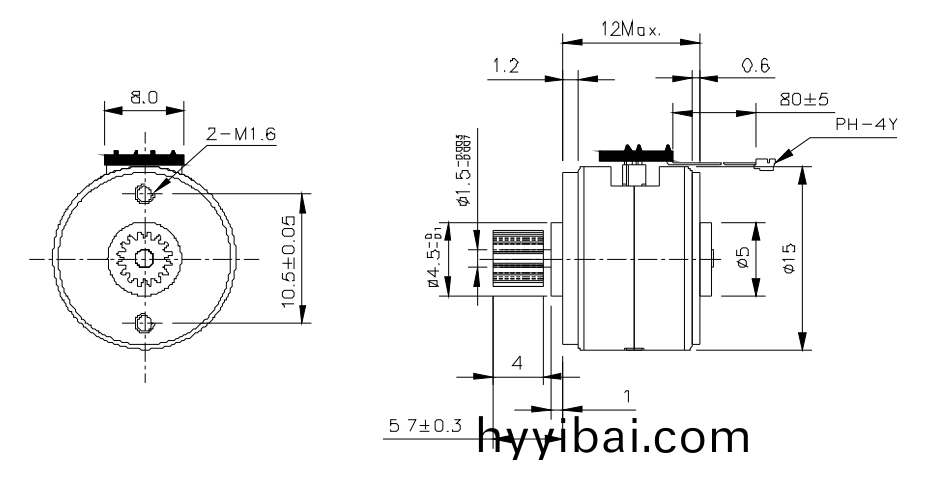 OT-SM15P-278步進電(dian)機(ji)|微型步(bu)進電機|光驅電機|監控攝(she)像頭電機(ji)|激光(guang)打標機電(dian)機-萬至達電機