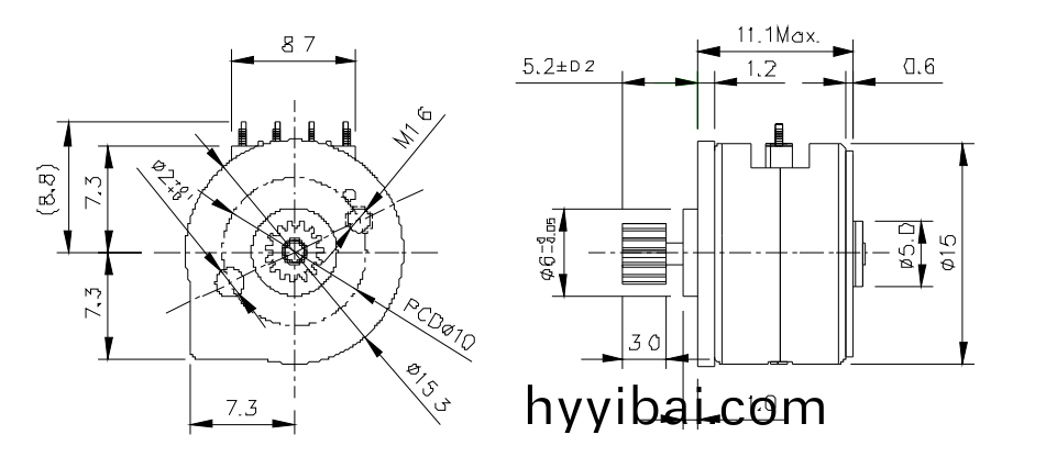 OT-SM15P-017步進電(dian)機|POS機(ji)電機|光驅電機|監控設備電機|攝像機電機-萬(wan)至(zhi)達電機
