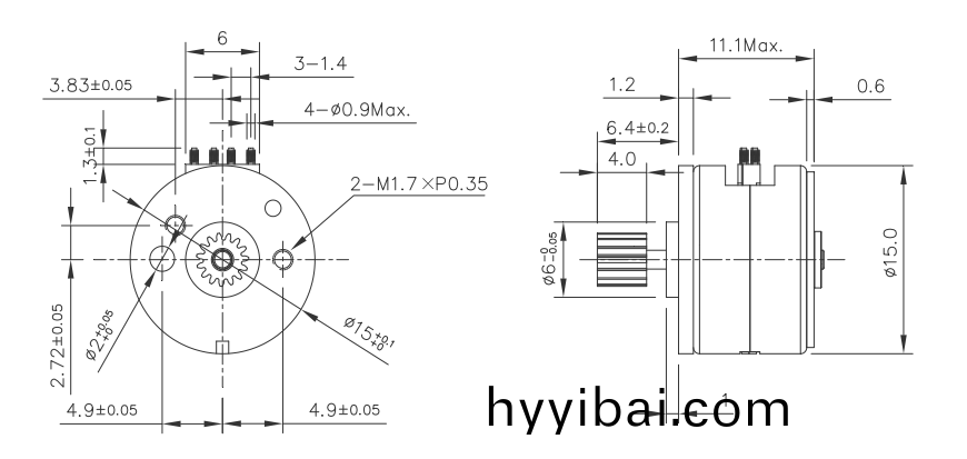 OT-SM15P-035步(bu)進電機|微(wei)型打印機電機|醫(yi)療設備電機|血壓計馬達-萬至達電機