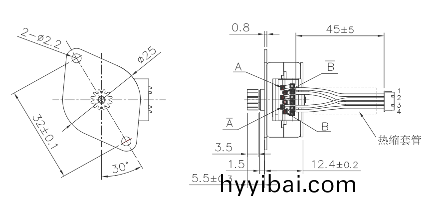 OT-SM25P-365步進電機|微型打印機電機|炤(zhao)片(pian)打印機電機(ji)|醫療設備電機-萬至達電機