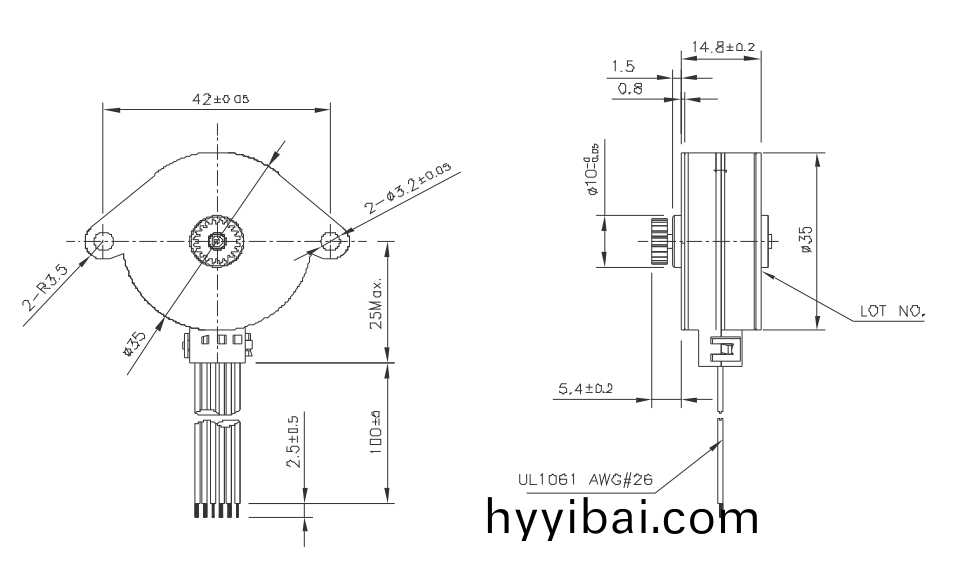 OT-SM35P-363步進電機|微型打印(yin)機電(dian)機|炤片打印機電機|微型馬達-萬至達電機