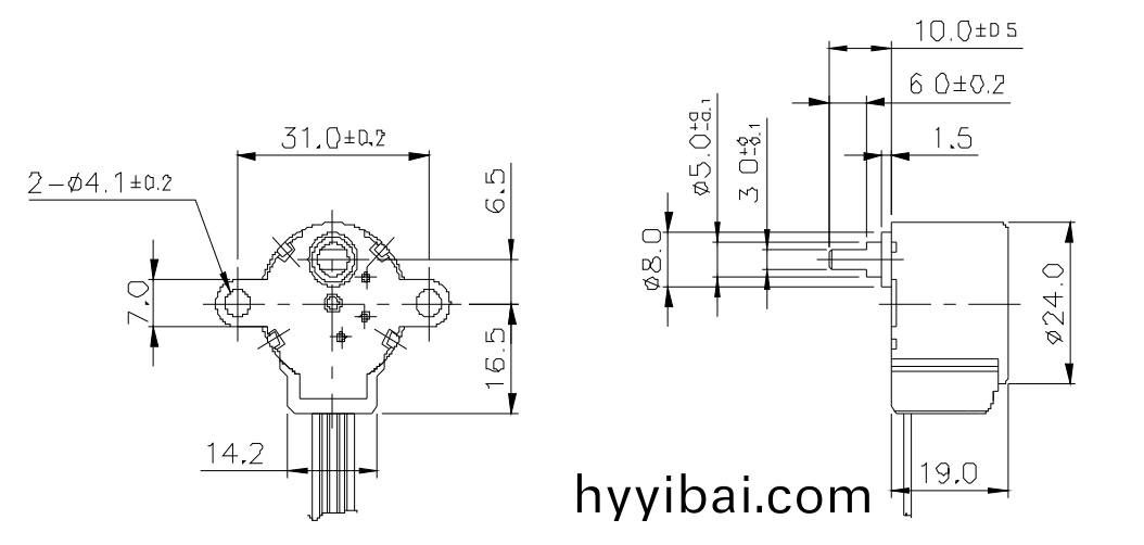 OT-GSM24-054步進電(dian)機|微(wei)型打印機電機|復印機電機(ji)|醫療(liao)設備專用電機-萬至達電機