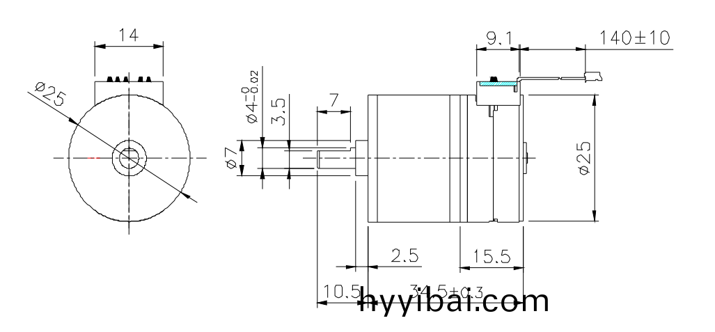 OT-GSM25-161步進電機|打印機(ji)電機|復印機電機(ji)|微型電機-萬至(zhi)達電機