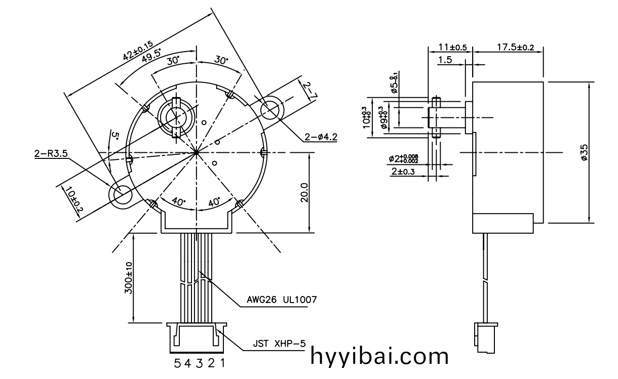 OT-GSM35-368步進減速電機|減速步進電機|步進電機|空調電機|監控攝像頭電機-萬至達電機(ji)