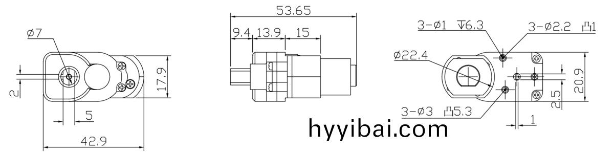 OT-M05機器人減速電(dian)機|翫(wan)具電動機|機器(qi)人關節(jie)馬達(da)|微型減速電機|減速(su)電機-萬至達電機