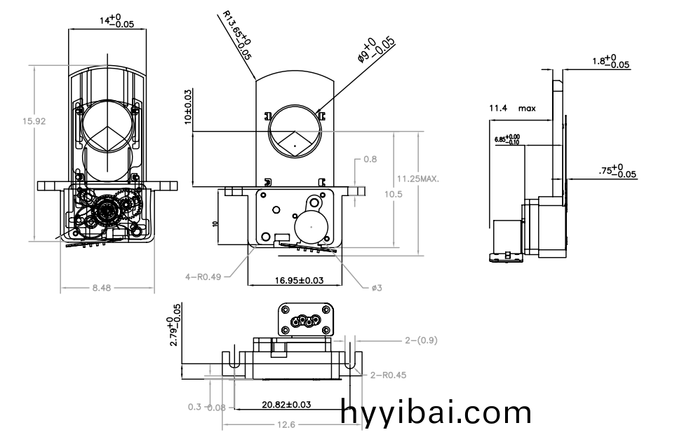 OT-IRIS10-013相機變焦馬達_光學鏡頭(tou)電機_機械鏡頭電機_鏡頭馬達-萬至達電機