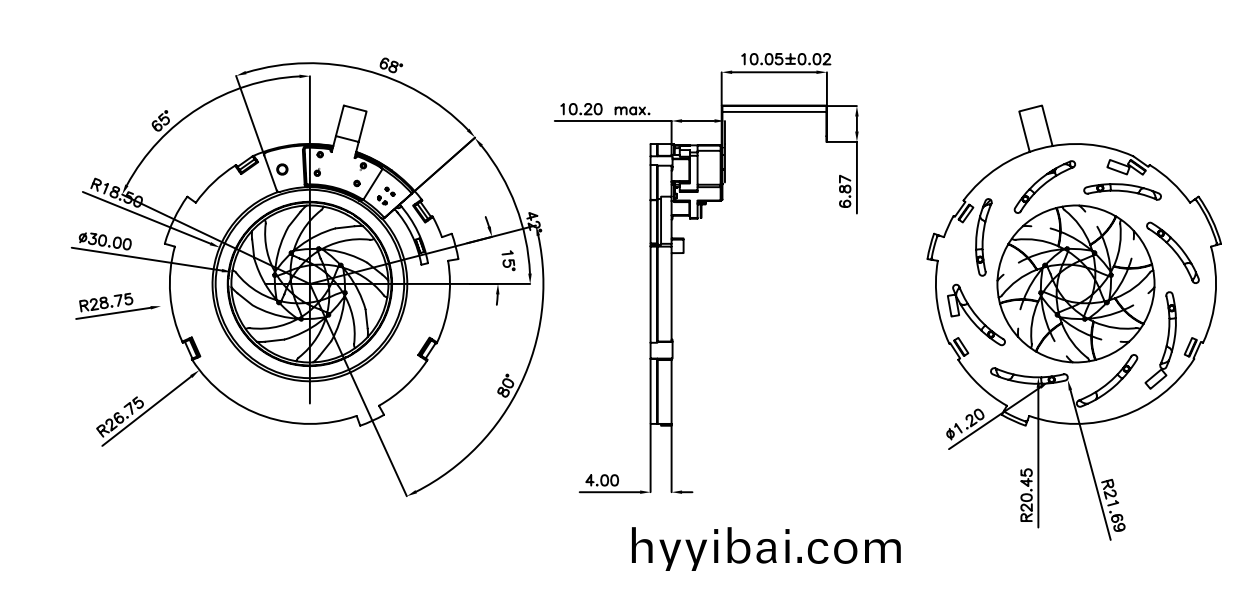 OT-IRIS30-002光圈馬(ma)達_光圈電機_鏡頭電機_PM型步進電機-萬(wan)至達(da)電機
