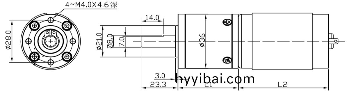 OT-36GP自(zi)動天線減速電機|減速馬達(da)|天(tian)線馬達|智能鎖電機-萬至(zhi)達電機