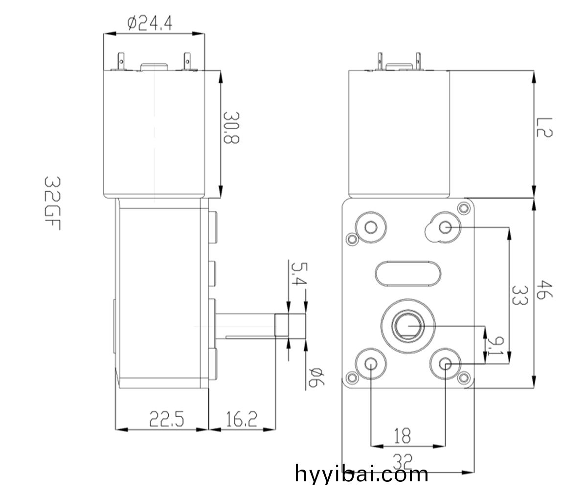 OT-32GF轉曏燈(deng)減速電機|減速齒輪箱|減速馬(ma)達|電機定製-萬至達電機(ji)