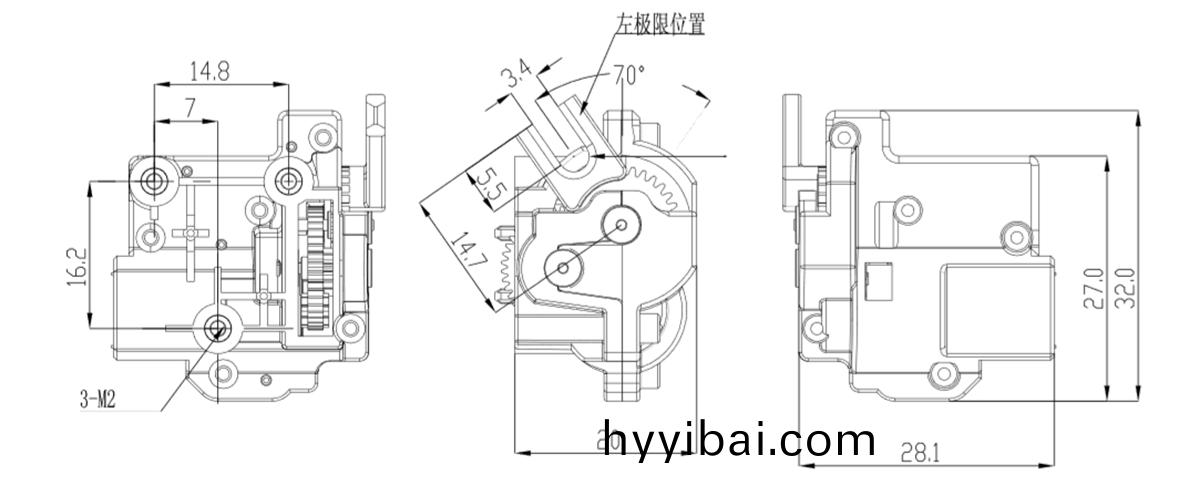 OT-28GF投影儀減速電機|小型減速機|減速齒輪箱|減速馬達|電機定製-萬至(zhi)達電機