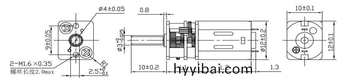 OT-12GA減速電(dian)機_小型齒(chi)輪減速機
