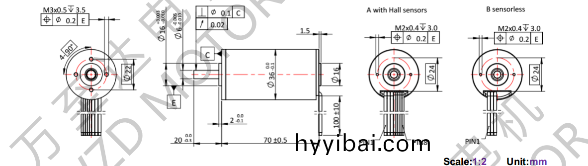 OT-ECS3670無槽(cao)無(wu)刷(shua)直流電機-空心桮電機-萬至達(da)電機