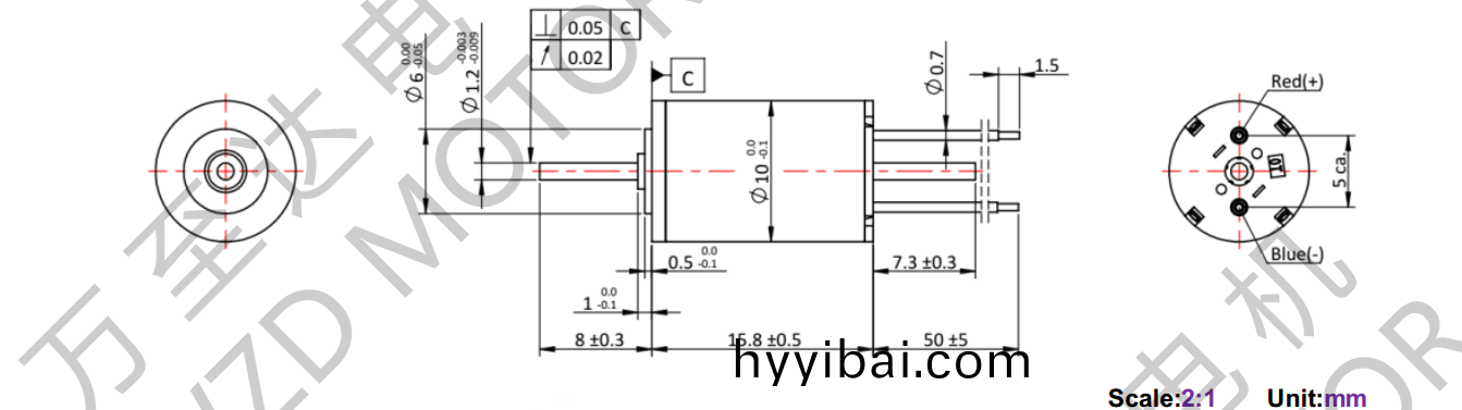 OT-CM1016空心桮電機-萬至達電機
