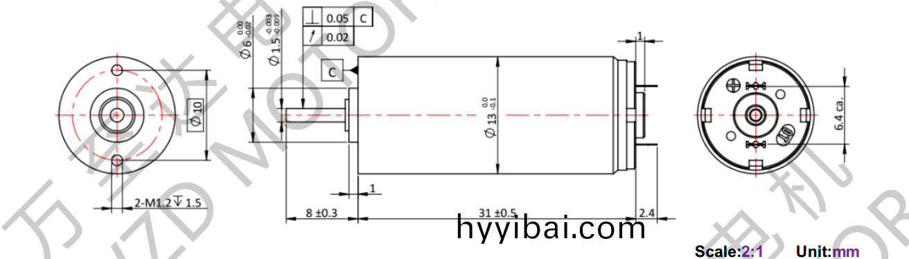 OT-CM1331石墨刷空心桮電機(ji)-萬至達電機