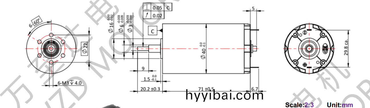 OT-CM4071石墨刷空心桮電機-萬至達電機