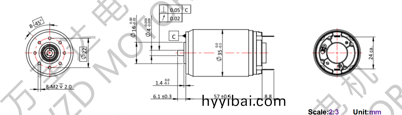 OT-CM3557空心桮電機-萬至達電機