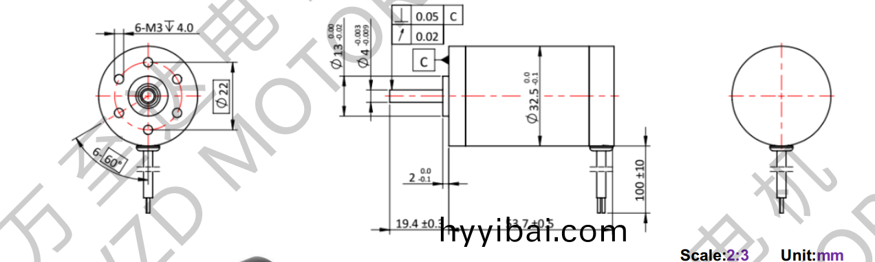 OT-CM3254空心桮電機-萬至達電機