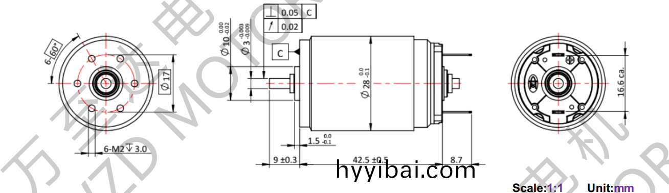OT-CM2843空心(xin)桮電機-萬(wan)至達電機