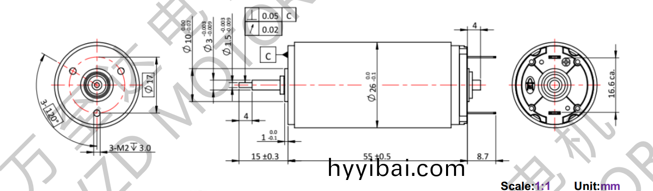 OT-CM2655空心桮電機(ji)-萬至達電機