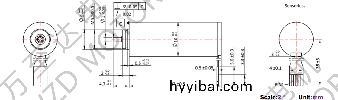 OT-ECS1027無槽無刷電機-空心桮電機-萬至達電機