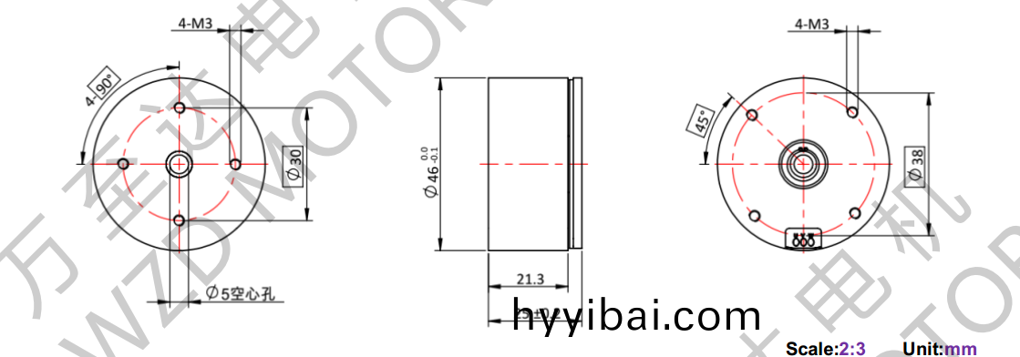 OT-EM4625BLDC無刷電機-萬至(zhi)達(da)電機