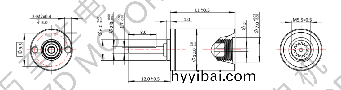 OT-12GP行星齒輪箱-齒(chi)輪箱-萬至達電機