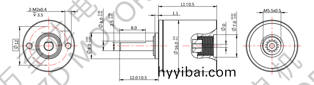 OT-16GP行星齒輪箱-齒輪箱-萬至達(da)電機