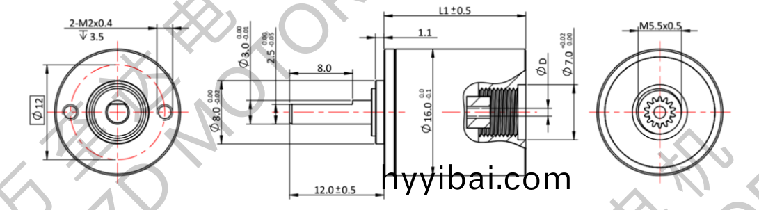OT-16LGP行星齒輪箱-齒(chi)輪箱-萬至達電機