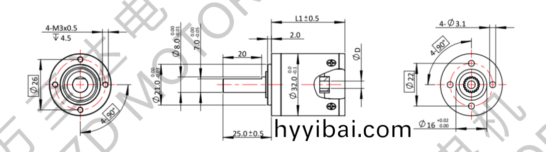 OT-32LGP行星齒輪箱-齒輪箱-萬至達電機