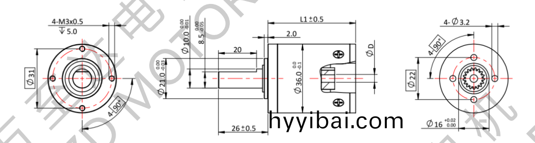OT-36LGP行星齒輪箱-齒輪(lun)箱-萬(wan)至達電機