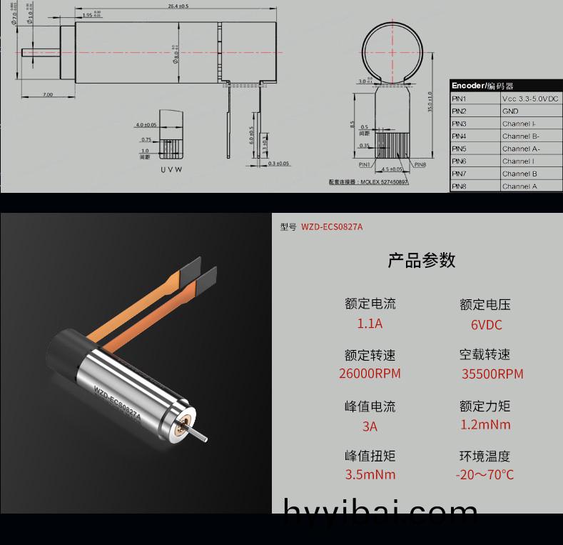 WZD-ECS0827A靈巧手電機