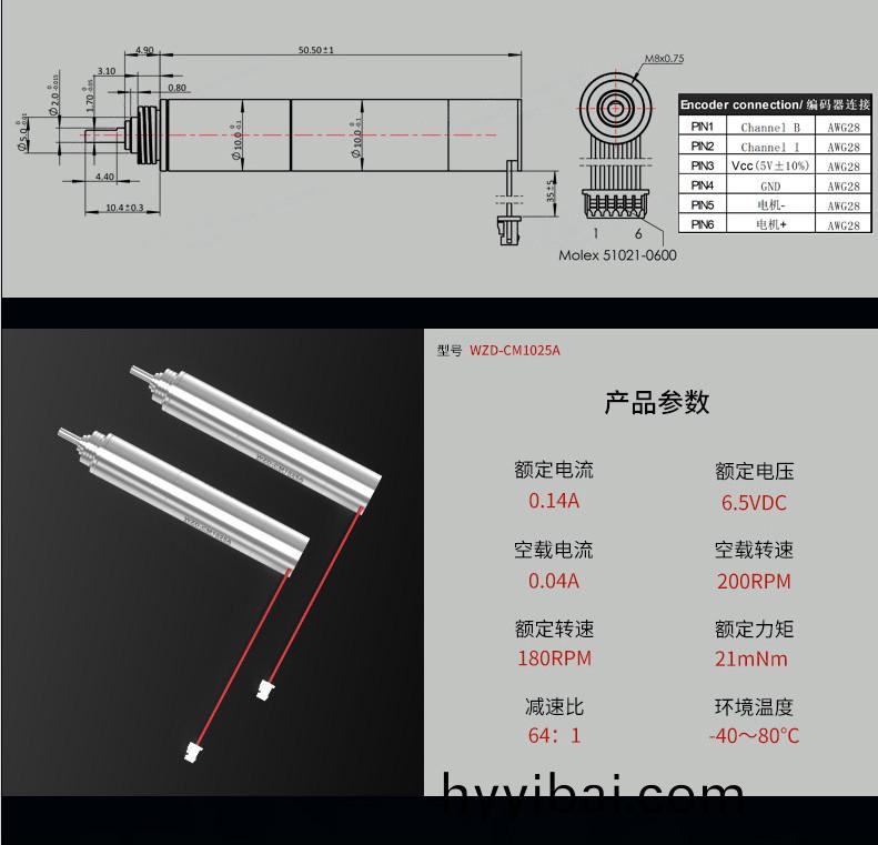 WZD-CM1025A靈巧手電機