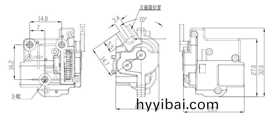 小(xiao)型調速電機(ji)外(wai)形圖 