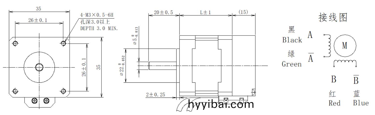 35係列1.8°兩相閉(bi)環步進電機(ji)結構(gou)