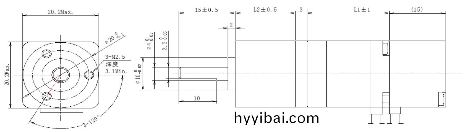 20係列閉環步進電機+齒輪箱結構(gou)